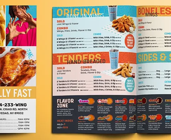 Wing Zone To-Go Menu