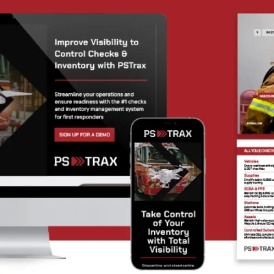 PS Trax lead generation campaign - responsive landing page and direct mailer