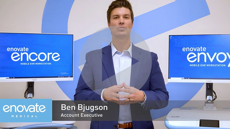 Salesperson talking about product demo