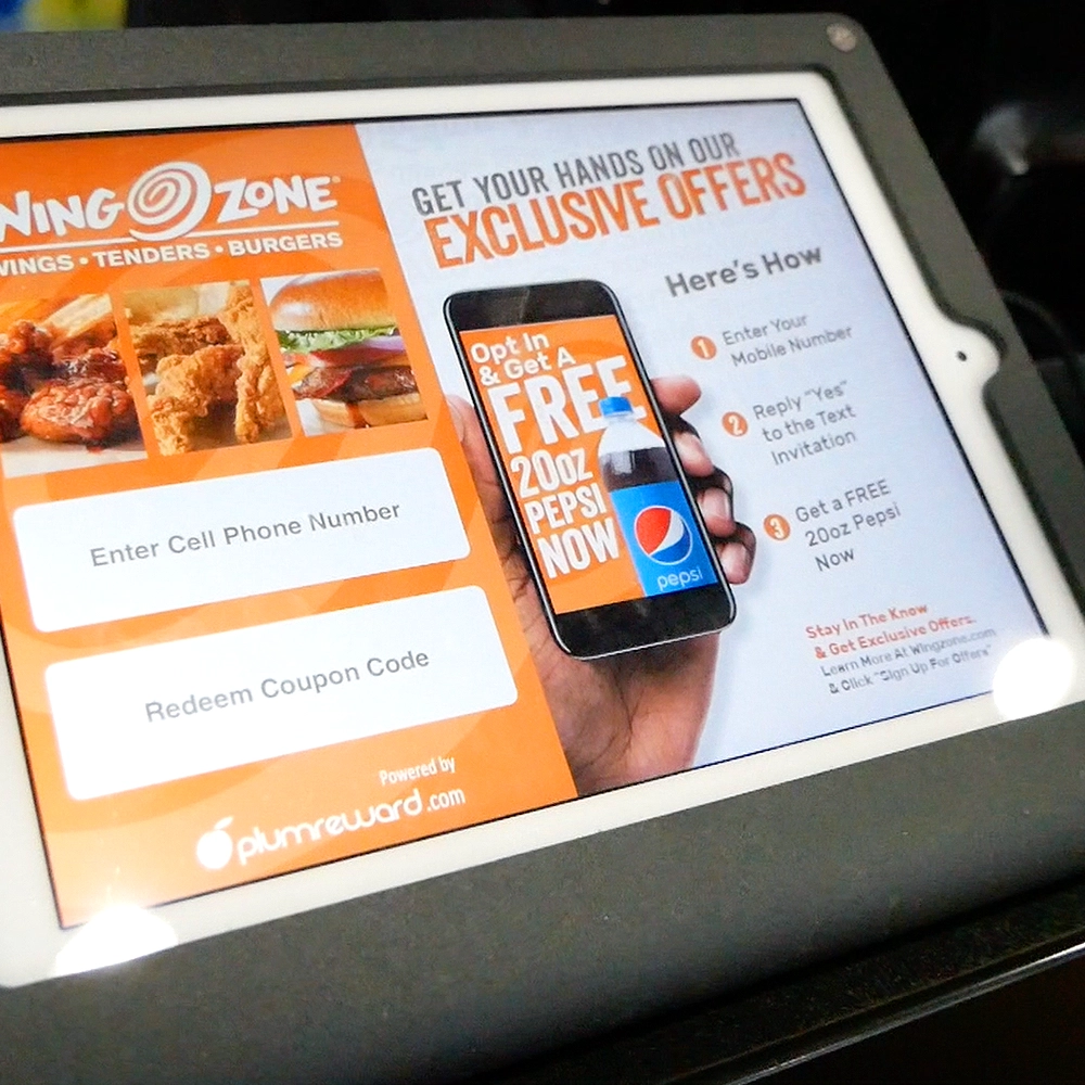 Brand development: WingZone point of sale kiosk
