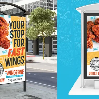 WingZone Bus Stop Ad