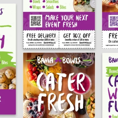 Bahia Bowls Catering Flyers