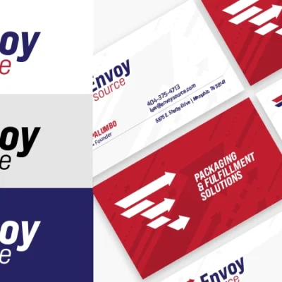 Envoy Source logo and business cards