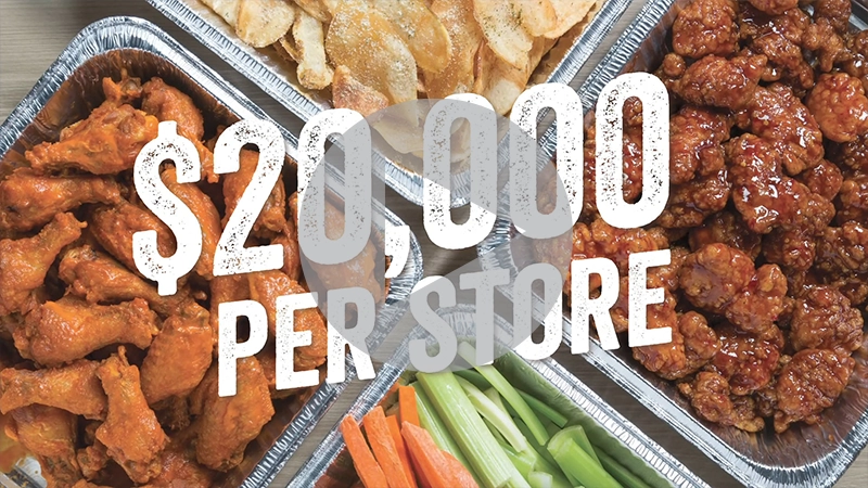$20,000 in catering per store