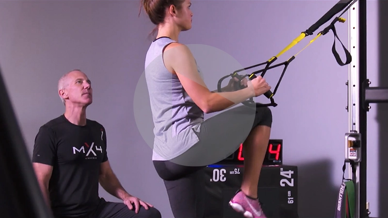 woman working out with trainer