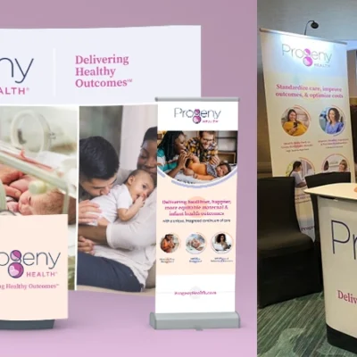 ProgenyHealth Tradeshow Booth and pull-up banners